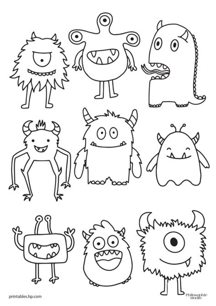 Dreadful Monster Line Drawing For Your Sinister Designs